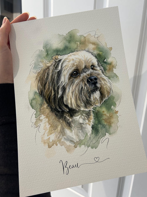 Custom Pet Portrait Print from Photo (Copy)
